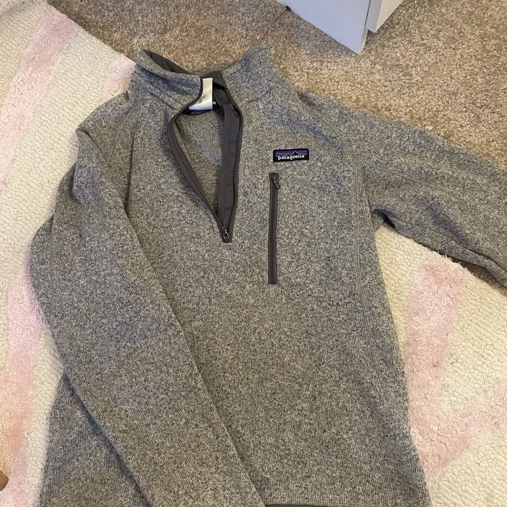 Men’s XS Patagonia Grey Marled Fleece Quarterzip Pullover